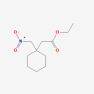 molecular formula C11H19NO4 B131198 1-(Nitromethyl)cyclohexaneacetic Acid Ethyl Ester CAS No. 133938-45-1