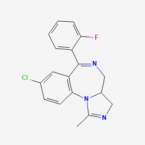 8-chloro-6-(2-fluorophenyl)-1-methyl-3a,4-dihydro-3H-imidazo[1,5-a][1,4]benzodiazepine