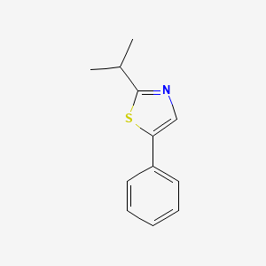 molecular formula C12H13NS B13119881 2-Isopropyl-5-phenylthiazole 