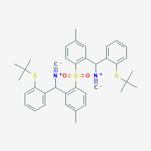 molecular formula C38H40N2O2S3 B13119998 Isocyano(2-tert-butylsulfanylphenyl)methyl-4-methylphenylsulfone 