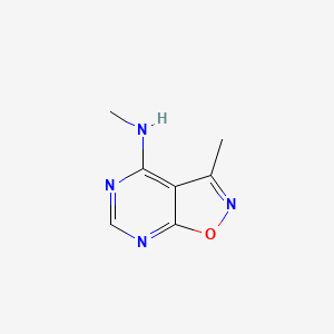 molecular formula C7H8N4O B13120190 N,3-dimethylisoxazolo[5,4-d]pyrimidin-4-amine 