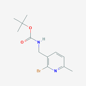 molecular formula C12H17BrN2O2 B13120201 tert-Butyl ((2-bromo-6-methylpyridin-3-yl)methyl)carbamate 