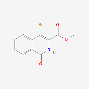 molecular formula C11H8BrNO3 B13120372 Methyl 4-bromo-1-oxo-1,2-dihydroisoquinoline-3-carboxylate 