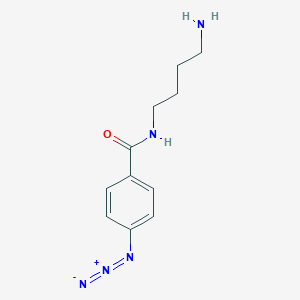 molecular formula C11H15N5O B131204 N-(4-Azidobenzoyl)putrescine CAS No. 143693-47-4
