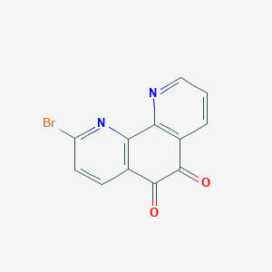 molecular formula C12H5BrN2O2 B13120424 2-Bromo-1,10-phenanthroline-5,6-dione 