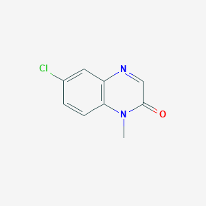 molecular formula C9H7ClN2O B13120515 6-Chloro-1-methylquinoxalin-2(1H)-one CAS No. 65845-74-1