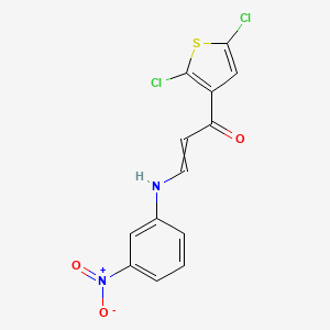 molecular formula C13H8Cl2N2O3S B1312055 (E)-1-(2,5-dichloro-3-thienyl)-3-(3-nitroanilino)-2-propen-1-one 