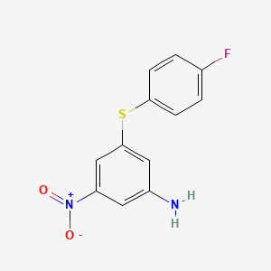 molecular formula C12H9FN2O2S B1312056 3-[(4-Fluorophenyl)thio]-5-nitroaniline CAS No. 310451-79-7