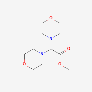 molecular formula C11H20N2O4 B13120719 Methyl2,2-dimorpholinoacetate 