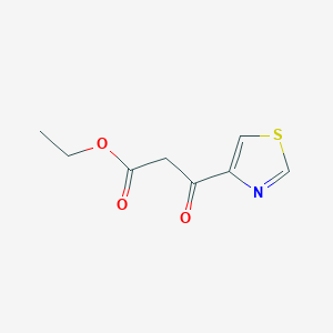 molecular formula C8H9NO3S B13120783 Ethyl-4-thiazoloyl-acetate 