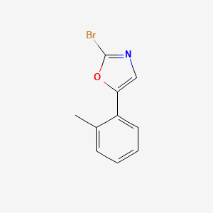 molecular formula C10H8BrNO B13120800 2-Bromo-5-(o-tolyl)oxazole 