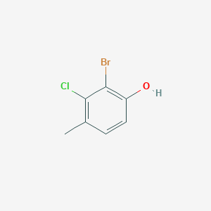 molecular formula C7H6BrClO B13120811 2-Bromo-3-chloro-4-methylphenol 