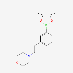molecular formula C18H28BNO3 B1312083 4-(3-(4,4,5,5-Tetramethyl-1,3,2-dioxaborolan-2-yl)phenethyl)morpholine CAS No. 364794-82-1