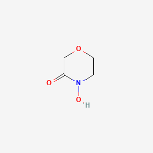 molecular formula C4H7NO3 B13120892 4-Hydroxymorpholin-3-one 