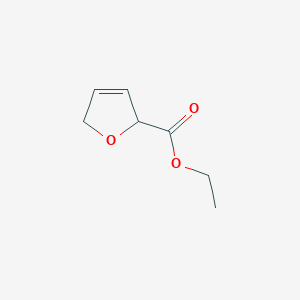 molecular formula C7H10O3 B13120922 Ethyl2,5-dihydrofuran-2-carboxylate 