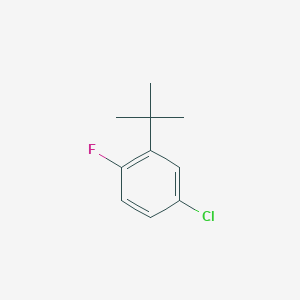 molecular formula C10H12ClF B13120946 2-(Tert-butyl)-4-chloro-1-fluorobenzene 