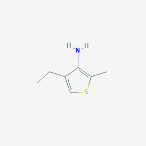 molecular formula C7H11NS B13120949 4-Ethyl-2-methylthiophen-3-amine CAS No. 87675-31-8