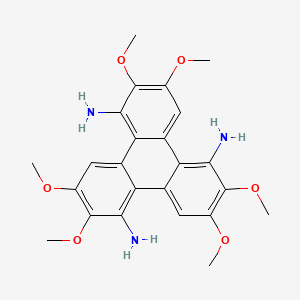 molecular formula C24H27N3O6 B13121024 2,3,6,7,10,11-Hexamethoxytriphenylene-1,5,9-triamine 