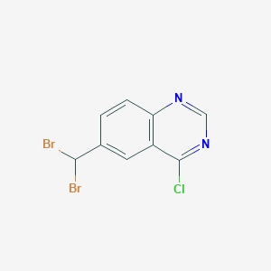 molecular formula C9H5Br2ClN2 B13121028 4-Chloro-6-(dibromomethyl)quinazoline 