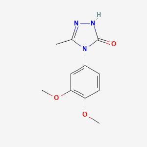 molecular formula C11H13N3O3 B1312104 4-(3,4-dimethoxyphenyl)-5-methyl-2,4-dihydro-3H-1,2,4-triazol-3-one CAS No. 860787-33-3