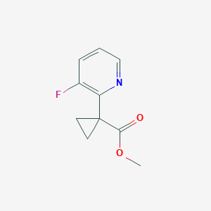 molecular formula C10H10FNO2 B13121076 Methyl 1-(3-fluoropyridin-2-yl)cyclopropanecarboxylate 