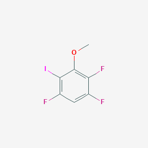 molecular formula C7H4F3IO B13121133 1,2,5-Trifluoro-4-iodo-3-methoxybenzene 