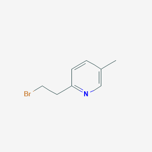 molecular formula C8H10BrN B13121180 2-(2-Bromoethyl)-5-methylpyridine 
