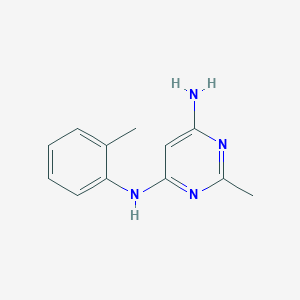 molecular formula C12H14N4 B13121213 2-Methyl-N4-(o-tolyl)pyrimidine-4,6-diamine 