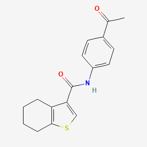 molecular formula C17H17NO2S B1312124 N-(4-acetylphenyl)-4,5,6,7-tetrahydro-1-benzothiophene-3-carboxamide CAS No. 7062-14-8