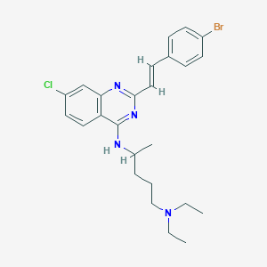 molecular formula C25H30BrClN4 B1312132 N4-(2-(4-bromostyryl)-7-chloroquinazolin-4-yl)-N1,N1-diethylpentane-1,4-diamine CAS No. 74151-33-0