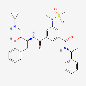 N-[(1S,2R)-1-Benzyl-3-(cyclopropylamino)-2-hydroxypropyl]-5-[methyl(methylsulfonyl)amino]-N'-[(1R)-1-phenylethyl]isophthalamide
