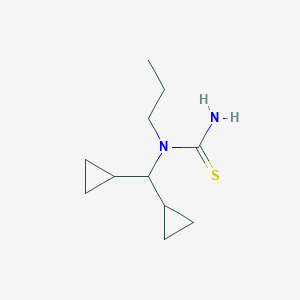 molecular formula C11H20N2S B131214 N-(dicyclopropylmethyl)-N-propylthiourea CAS No. 155047-67-9