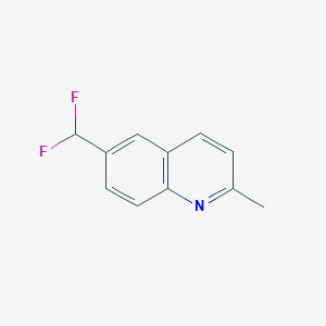 molecular formula C11H9F2N B13121464 6-(Difluoromethyl)-2-methylquinoline 