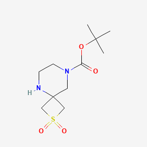 molecular formula C11H20N2O4S B13121495 Tert-butyl 2-thia-5,8-diazaspiro[3.5]nonane-8-carboxylate 2,2-dioxide 