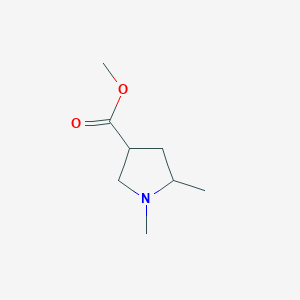 molecular formula C8H15NO2 B13121500 Methyl1,5-dimethylpyrrolidine-3-carboxylate 
