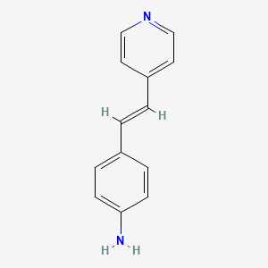 {4-[(E)-2-pyridin-4-ylvinyl]phenyl}amine