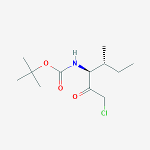 molecular formula C12H22ClNO3 B13121577 tert-Butyl ((3S,4R)-1-chloro-4-methyl-2-oxohexan-3-yl)carbamate 