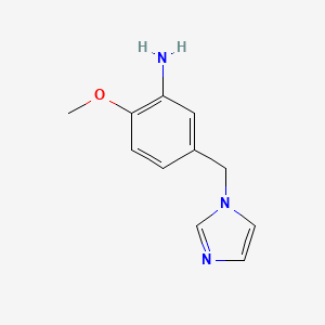 molecular formula C11H13N3O B1312162 [5-(1H-咪唑-1-基甲基)-2-甲氧基苯基]胺 CAS No. 899374-46-0