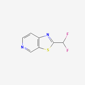 molecular formula C7H4F2N2S B13121751 2-(Difluoromethyl)thiazolo[5,4-c]pyridine 