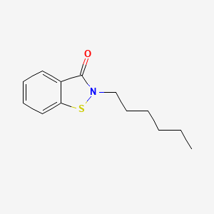 molecular formula C13H17NOS B13121752 1,2-Benzisothiazol-3(2H)-one, 2-hexyl- CAS No. 122277-20-7