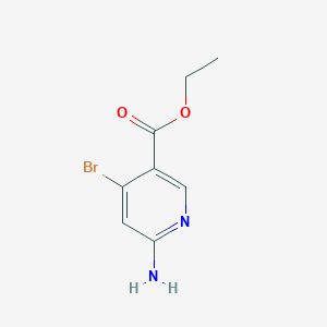 molecular formula C8H9BrN2O2 B13121798 Ethyl 6-amino-4-bromonicotinate 