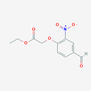 molecular formula C11H11NO6 B1312180 Ethyl 2-(4-formyl-2-nitrophenoxy)acetate CAS No. 420786-61-4