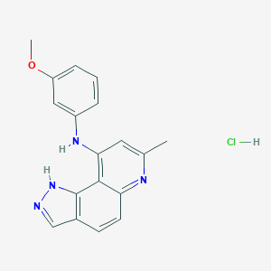 B131219 9-((3-Methoxyphenyl)amino)-7-methyl-1H-pyrazolo(3,4-f)quinoline CAS No. 144588-46-5