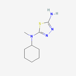 molecular formula C9H16N4S B1312192 N2-cyclohexyl-N2-methyl-1,3,4-thiadiazole-2,5-diamine CAS No. 72269-94-4