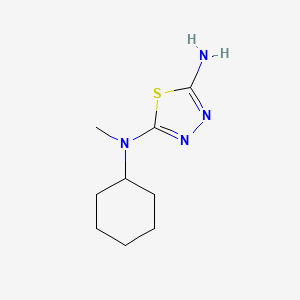 molecular formula C9H16N4S B1312192 2-N-cyclohexyl-2-N-methyl-1,3,4-thiadiazole-2,5-diamine CAS No. 72269-94-4