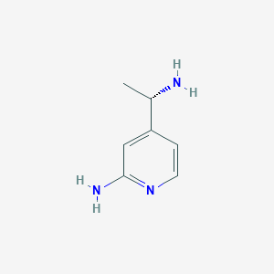 molecular formula C7H11N3 B13121956 (S)-4-(1-Aminoethyl)pyridin-2-amine 