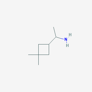 molecular formula C8H17N B13122022 1-(3,3-Dimethylcyclobutyl)ethanamine 