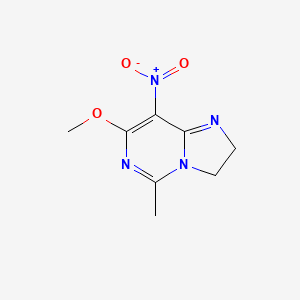 molecular formula C8H10N4O3 B13122033 7-Methoxy-5-methyl-8-nitro-2,3-dihydroimidazo[1,2-c]pyrimidine 