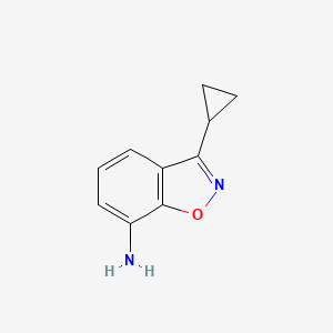 molecular formula C10H10N2O B13122056 3-Cyclopropylbenzo[d]isoxazol-7-amine 