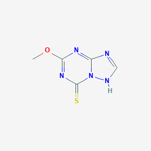 molecular formula C5H5N5OS B13122089 5-methoxy-[1,2,4]triazolo[1,5-a][1,3,5]triazine-7(1H)-thione 
